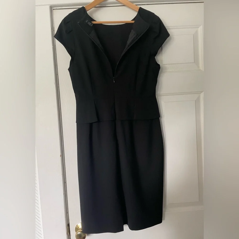 Jcrew Black Suiting Dress Cap Sleeves - Size 12 - Picture 5 of 5